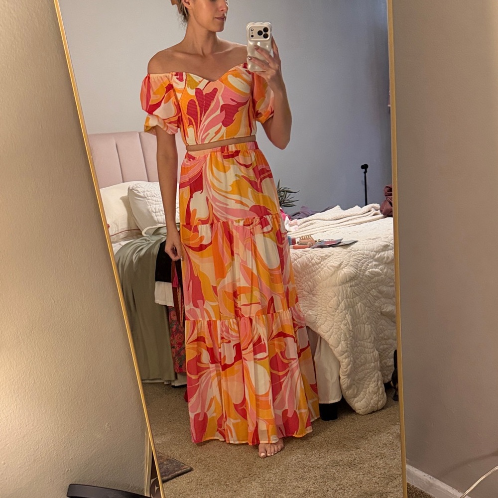 Floral Off-Shoulder Maxi Dress